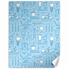 Dentist Blue Seamless Pattern Canvas 12  X 16  by Grandong