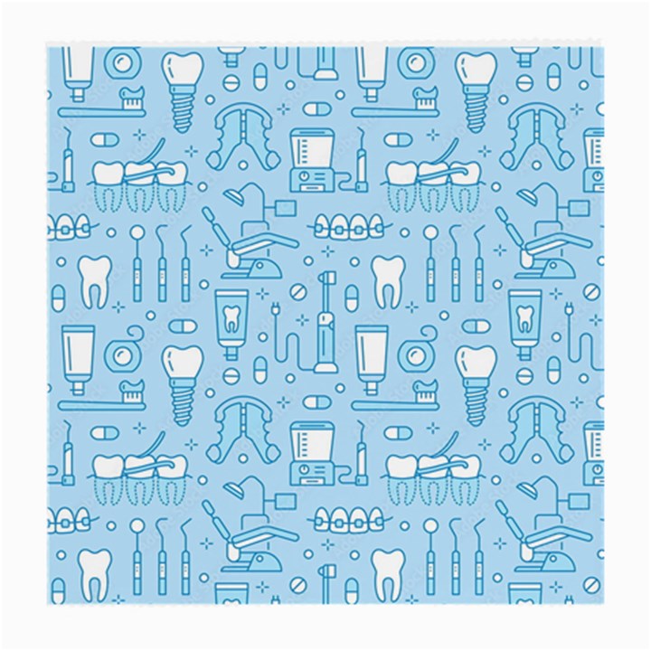 Dentist Blue Seamless Pattern Medium Glasses Cloth (2 Sides)