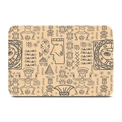 Aztec Tribal African Egyptian Style Seamless Pattern Vector Antique Ethnic Plate Mats