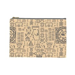 Aztec Tribal African Egyptian Style Seamless Pattern Vector Antique Ethnic Cosmetic Bag (large) by Grandong