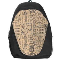 Aztec Tribal African Egyptian Style Seamless Pattern Vector Antique Ethnic Backpack Bag by Grandong