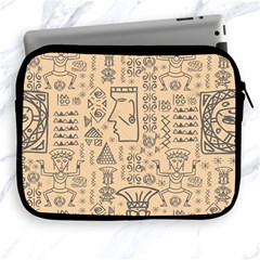 Aztec Tribal African Egyptian Style Seamless Pattern Vector Antique Ethnic Apple iPad 2/3/4 Zipper Cases