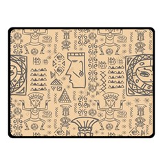 Aztec Tribal African Egyptian Style Seamless Pattern Vector Antique Ethnic Two Sides Fleece Blanket (small) by Grandong