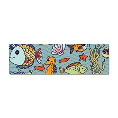 Cartoon Underwater Seamless Pattern With Crab Fish Seahorse Coral Marine Elements Sticker Bumper (100 Pack) by Grandong