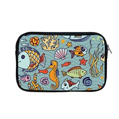 Cartoon Underwater Seamless Pattern With Crab Fish Seahorse Coral Marine Elements Apple Macbook Pro 13  Zipper Case by Grandong