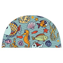 Cartoon Underwater Seamless Pattern With Crab Fish Seahorse Coral Marine Elements Anti Scalding Pot Cap by Grandong