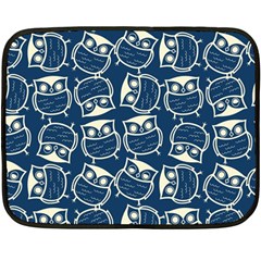 Cute Seamless Owl Background Pattern Two Sides Fleece Blanket (mini) by Grandong