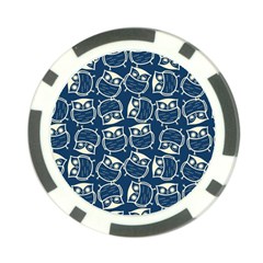 Cute Seamless Owl Background Pattern Poker Chip Card Guard (10 Pack) by Grandong