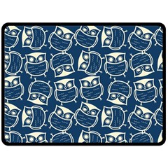 Cute Seamless Owl Background Pattern Two Sides Fleece Blanket (large) by Grandong