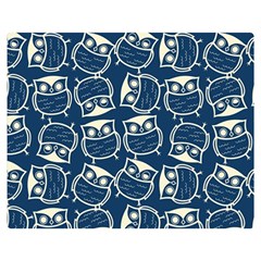 Cute Seamless Owl Background Pattern Two Sides Premium Plush Fleece Blanket (medium) by Grandong