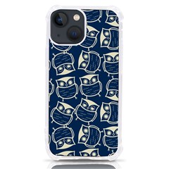 Cute Seamless Owl Background Pattern Iphone 13 Mini Tpu Uv Print Case by Grandong