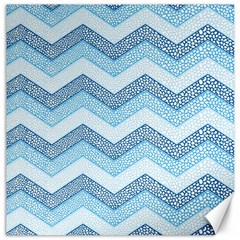 Seamless Pattern Of Cute Summer Blue Line Zigzag Canvas 20  X 20  by Grandong