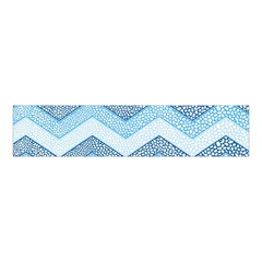 Seamless Pattern Of Cute Summer Blue Line Zigzag Velvet Scrunchie by Grandong