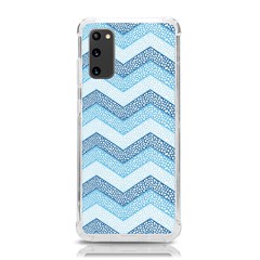 Seamless Pattern Of Cute Summer Blue Line Zigzag Samsung Galaxy S20 6 2 Inch Tpu Uv Case by Grandong