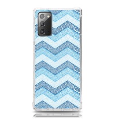 Seamless Pattern Of Cute Summer Blue Line Zigzag Samsung Galaxy Note 20 Tpu Uv Case by Grandong