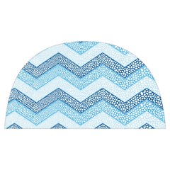 Seamless Pattern Of Cute Summer Blue Line Zigzag Anti Scalding Pot Cap by Grandong