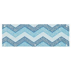 Seamless Pattern Of Cute Summer Blue Line Zigzag Banner And Sign 6  X 2  by Grandong