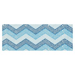 Seamless Pattern Of Cute Summer Blue Line Zigzag Banner And Sign 8  X 3  by Grandong