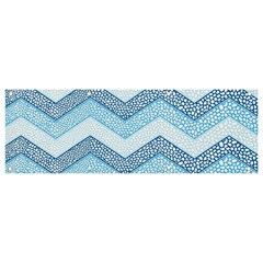 Seamless Pattern Of Cute Summer Blue Line Zigzag Banner And Sign 9  X 3  by Grandong