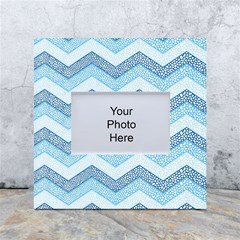 Seamless Pattern Of Cute Summer Blue Line Zigzag White Box Photo Frame 4  X 6  by Grandong