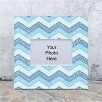 Seamless Pattern Of Cute Summer Blue Line Zigzag White Box Photo Frame 4  x 6  Front