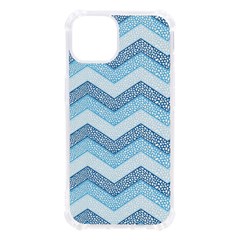 Seamless Pattern Of Cute Summer Blue Line Zigzag Iphone 13 Tpu Uv Print Case by Grandong