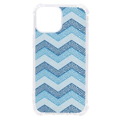 Seamless Pattern Of Cute Summer Blue Line Zigzag Iphone 13 Mini Tpu Uv Print Case by Grandong