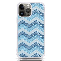 Seamless Pattern Of Cute Summer Blue Line Zigzag Iphone 13 Pro Max Tpu Uv Print Case by Grandong