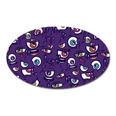 Eye Artwork Decor Eyes Pattern Purple Form Backgrounds Illustration Oval Magnet