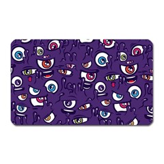 Eye Artwork Decor Eyes Pattern Purple Form Backgrounds Illustration Magnet (rectangular) by Grandong