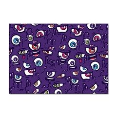 Eye Artwork Decor Eyes Pattern Purple Form Backgrounds Illustration Sticker A4 (10 Pack) by Grandong