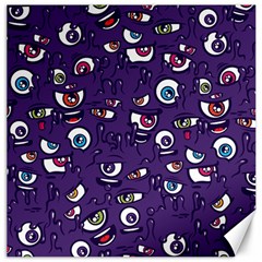 Eye Artwork Decor Eyes Pattern Purple Form Backgrounds Illustration Canvas 12  X 12  by Grandong