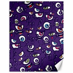 Eye Artwork Decor Eyes Pattern Purple Form Backgrounds Illustration Canvas 12  X 16  by Grandong