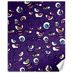 Eye Artwork Decor Eyes Pattern Purple Form Backgrounds Illustration Canvas 16  X 20  by Grandong