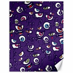 Eye Artwork Decor Eyes Pattern Purple Form Backgrounds Illustration Canvas 18  X 24  by Grandong