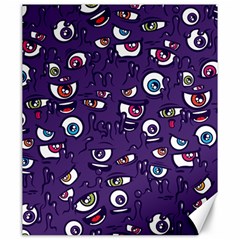 Eye Artwork Decor Eyes Pattern Purple Form Backgrounds Illustration Canvas 20  X 24  by Grandong