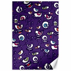 Eye Artwork Decor Eyes Pattern Purple Form Backgrounds Illustration Canvas 20  X 30  by Grandong