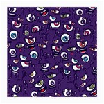 Eye Artwork Decor Eyes Pattern Purple Form Backgrounds Illustration Medium Glasses Cloth (2 Sides) Front