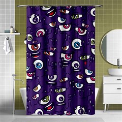 Eye Artwork Decor Eyes Pattern Purple Form Backgrounds Illustration Shower Curtain 48  X 72  (small)  by Grandong