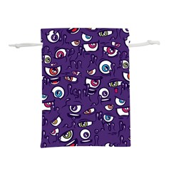 Eye Artwork Decor Eyes Pattern Purple Form Backgrounds Illustration Lightweight Drawstring Pouch (m) by Grandong