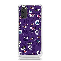 Eye Artwork Decor Eyes Pattern Purple Form Backgrounds Illustration Samsung Galaxy S20 6 2 Inch Tpu Uv Case by Grandong