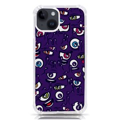 Eye Artwork Decor Eyes Pattern Purple Form Backgrounds Illustration Iphone 14 Tpu Uv Print Case by Grandong