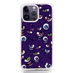 Eye Artwork Decor Eyes Pattern Purple Form Backgrounds Illustration Iphone 14 Pro Max Tpu Uv Print Case