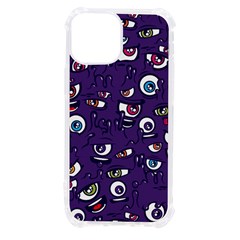 Eye Artwork Decor Eyes Pattern Purple Form Backgrounds Illustration Iphone 13 Mini Tpu Uv Print Case