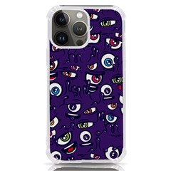 Eye Artwork Decor Eyes Pattern Purple Form Backgrounds Illustration Iphone 13 Pro Max Tpu Uv Print Case