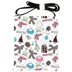 Christmas Themed Collage Winter House New Year Shoulder Sling Bag by Grandong