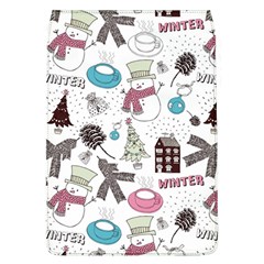 Christmas Themed Collage Winter House New Year Removable Flap Cover (l) by Grandong