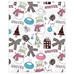 Christmas Themed Collage Winter House New Year Drawstring Bag (small) by Grandong