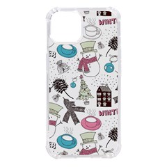 Christmas Themed Collage Winter House New Year Iphone 14 Tpu Uv Print Case by Grandong