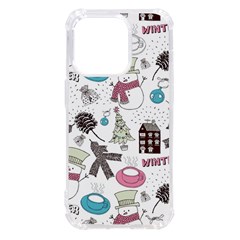 Christmas Themed Collage Winter House New Year Iphone 14 Pro Tpu Uv Print Case by Grandong